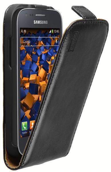 mumbi Flip Case Lederasche schwarz für Samsung Galaxy Ace 3