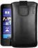 mumbi Leder Etui Tasche mit Ausziehlasche schwarz für Nokia Lumia 620
