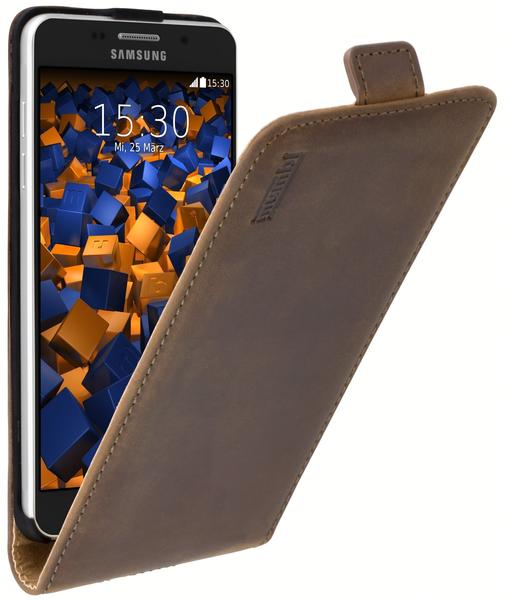 mumbi Flip Case Ledertasche braun für Samsung Galaxy A5 (2016)