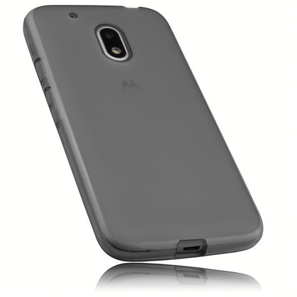 mumbi Hülle kompatibel mit Lenovo Moto G4 Play Schutzhülle schwarz transparent Case Tasche
