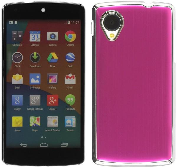 PhoneNatic Hardcase für Google Nexus 5 Metallic pink