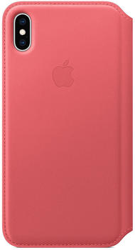 Apple Leder Folio (iPhone Xs Max) Pfingstrosenpink