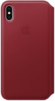 Apple Leder Folio (iPhone Xs Max) Rot