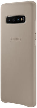 Samsung Leather Backcover (Galaxy S10+) grau