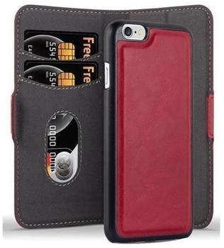 Cadorabo Flip Case für Apple iPhone 6 / iPhone 6S Flip Case in GRANATAPFEL ROT