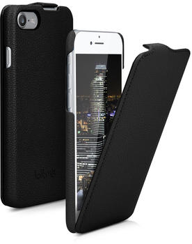 kalibri Flip-Hülle Ultra Slim Tasche für Apple iPhone 7 / 8 - Leder Schutzhülle Case in Schwarz
