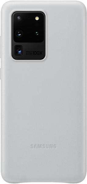 Samsung Leder Cover (Galaxy S20 Ultra) hellgrau