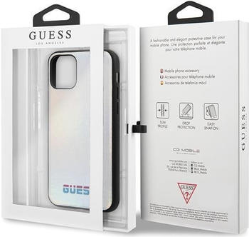 Guess Iridescent - Apple iPhone 11 Pro Max - Original Handyhülle Cover Case - Silber (GUHCN65BLD)
