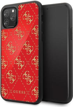 Guess Double Layer Glitter 4G für Apple iPhone 11 Pro Max - red (GUHCN654GGPRE)