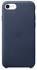 Apple Leder Case (iPhone SE 2020) Mitternachts Blau