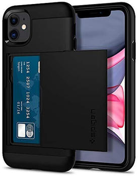 Spigen Slim Armor CS für iPhone 11 Hülle, 2-teilige Kartenfach TPU Schicht + PC Handyhülle für iPhone 11 Case Schwarz 076CS27435