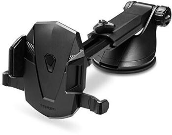 Spigen Kuel TS35(AP12T),Handyhalterung Auto,360 Grad,EIN Hand Bedienung,für Windschutzscheiben und Armaturenbretter-Schwarz