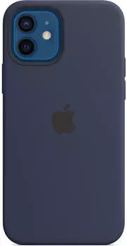 Apple Silikon Case mit MagSafe (iPhone 12/12 Pro) Dunkelmarine