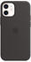 Apple Silikon Case mit MagSafe (iPhone 12 mini) Schwarz