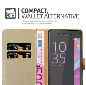 Cadorabo Hülle für Sony Xperia X in CAPPUCCINO BRAUN
