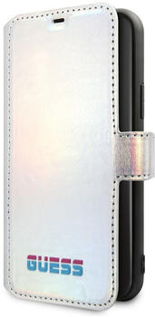 Guess Iridescent Book Case für Apple iPhone 11 Pro Max - silver (GUFLBKN65BLD)