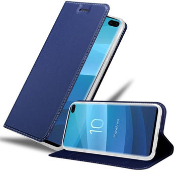 Cadorabo Hülle für Samsung Galaxy S10 PLUS in CLASSY DUNKEL BLAU
