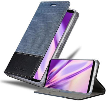 Cadorabo Hülle für Sony Xperia 5 in DUNKEL BLAU SCHWARZ
