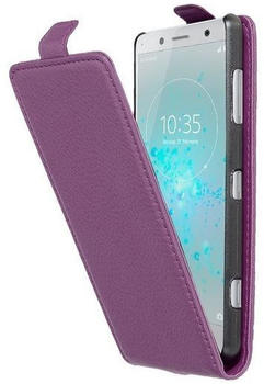 Cadorabo Flip Case für Sony Xperia XZ2 COMPACT in BORDEAUX LILA