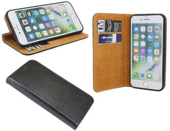 COFI1453 Elegante ECHT LEDER Buch-Tasche Hülle für das Xiaomi Redmi Note 4 in Schwarz