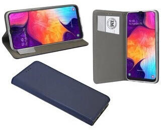 COFI1453 Buch Tasche Prestige kompatibel mit Samsung Galaxy A30s (A307F) Handy Hülle Etui Brieftasche Schutzhülle mit Standfunktion, Kartenfach Blau