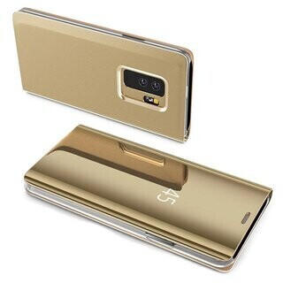 COFI1453 Smart View Spiegel Mirror Smart Cover Schale Etui kompatibel mit Samsung Galaxy S20 (G980F) Schutzhülle Tasche Case Schutz Clear Gold