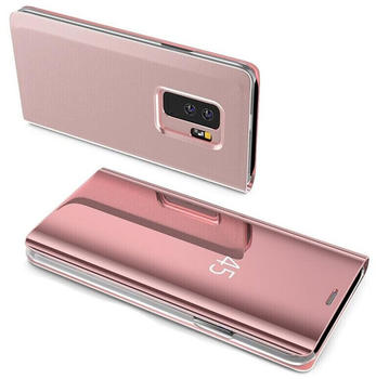 COFI1453 Smart View Spiegel Mirror Smart Cover Etui für Samsung Galaxy M31S (M317F) Schutzhülle Tasche Case Schutz Clear Rosa