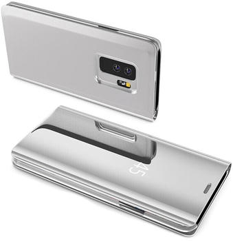 COFI1453 Smart View Spiegel Mirror Smart Cover Etui für Samsung Galaxy M31S (M317F) Schutzhülle Tasche Case Schutz Clear Silber