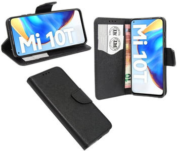 COFI1453 Buch Tasche Fancy für XIAOMI MI 10T PRO Handy Hülle Etui Brieftasche Schutzhülle mit Standfunktion, Kartenfach Schwarz