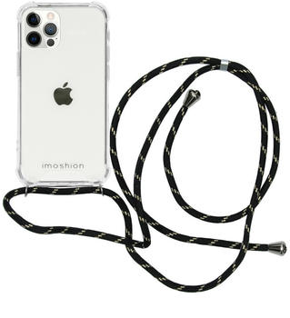 iMoshion Backcover mit Band für das iPhone 12 (Pro) - Schwarz / Gold Schwarz