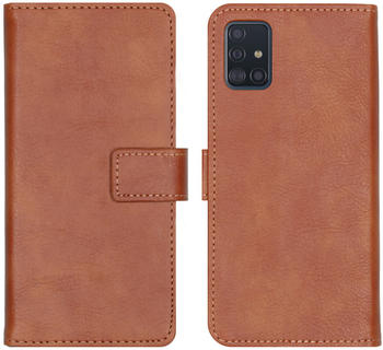 iMoshion Luxuriöse Buchtyp-Hülle Braun für Samsung Galaxy A51 Braun