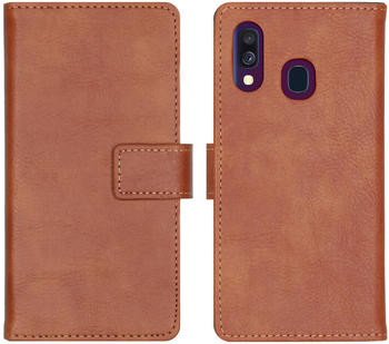 iMoshion Luxus Booktype Hülle Braun für das Samsung Galaxy A40 Braun