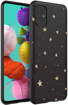iMoshion Design Hülle für das Samsung Galaxy A51 - Sterne - Schwarz / Gold Schwarz