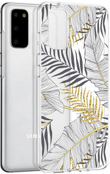 iMoshion Design Hülle für das Samsung Galaxy S20 - Blätter - Schwarz / Gold Schwarz