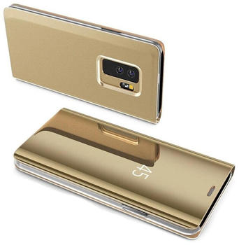 COFI1453 Smart View Spiegel Mirror Smart Cover Schale Etui kompatibel mit Samsung Galaxy S8 (G950F) Clear Gold