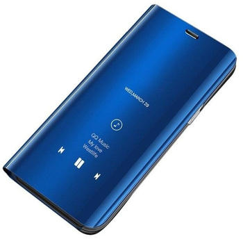 COFI1453 Smart View Spiegel Mirror Smart Cover Schale Etui kompatibel mit Samsung Galaxy S10e (G970F) Clear Blau