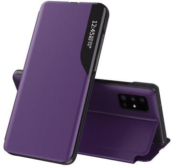 COFI1453 Eco Leather View Case Buch Tasche Leder Handyhülle Schutzhülle aufklappbare Hülle Standfunktion für Huawei P40 Pro Lila