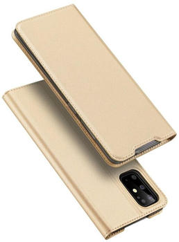 COFI1453 Buch Tasche für SAMSUNG GALAXY M31S (M317F) Handy Hülle Etui Brieftasche Schutzhülle mit Standfunktion, Kartenfach Gold