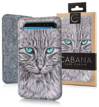 COFI1453 Universal Pocket Handyhülle Slim Pocket Schutzhülle Cover 10x17cm Case Motiv Katze