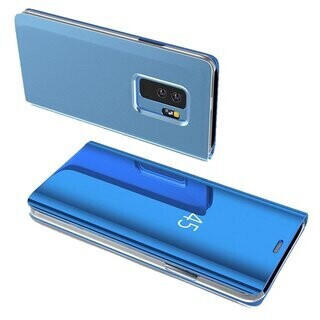 COFI1453 Smart View Spiegel Mirror Smart Cover Schale Etui kompatibel mit Samsung Galaxy S20+ (G985F) Schutzhülle Tasche Case Schutz Clear Blau