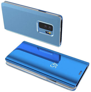 COFI1453 Smart View Spiegel Mirror Smart Cover Schale Etui kompatibel mit Samsung Galaxy J5 2017 (J530F) Clear Blau