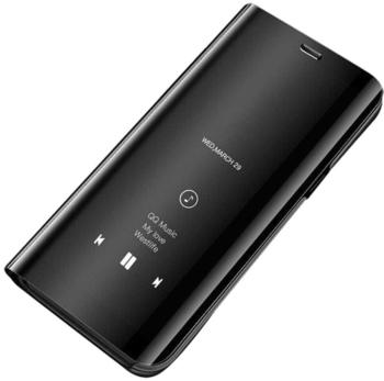 COFI1453 Smart View Spiegel Mirror Smart Cover Schale Etui kompatibel mit iPhone XR Clear Schwarz
