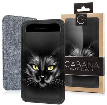 COFI1453 Universal Pocket Handyhülle Slim Pocket Schutzhülle Cover 10x17cm Case Motiv Black Cat
