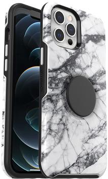 OtterBox Symmetry Case + Pop (iPhone 12 Pro Max) White Marble Graphic