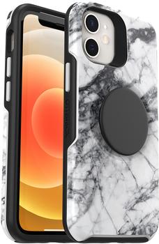 OtterBox Symmetry Case + Pop (iPhone 12 mini) White Marble Graphic