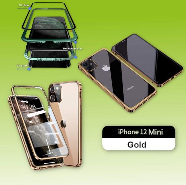 Wigento Beidseitiger 360 Grad Magnet / Glas Case Hülle Handy Tasche Bumper  Gold für Apple iPhone 12 Mini 5.4 Zoll Test ❤️ Jetzt ab 14,85 € (November  2021) Testbericht.de