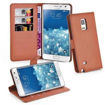 Cadorabo Flip Case für Samsung Galaxy NOTE EDGE in SCHOKO BRAUN