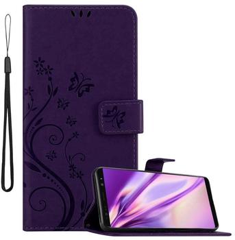 Cadorabo Hülle für Samsung Galaxy NOTE 8 in FLORAL DUNKEL LILA