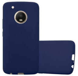 Cadorabo Hülle für Motorola MOTO G5 PLUS in CANDY DUNKEL BLAU