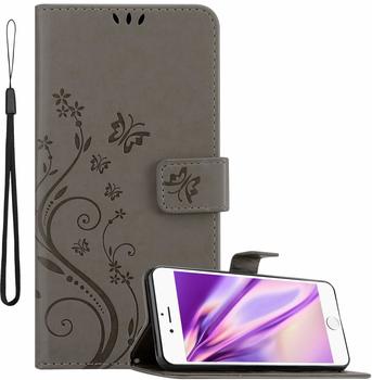 Cadorabo Hülle für Apple iPhone 6 Plus/iPhone 6S Plus in FLORAL GRAU